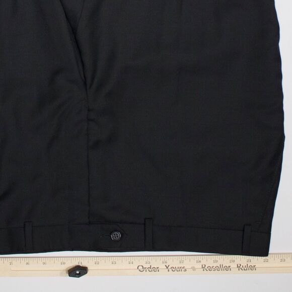 Ralph Lauren Ultraflex Classic Fit Black Wool Blend Flat Front Pant Men Sz 44x30 - Picture 10 of 11